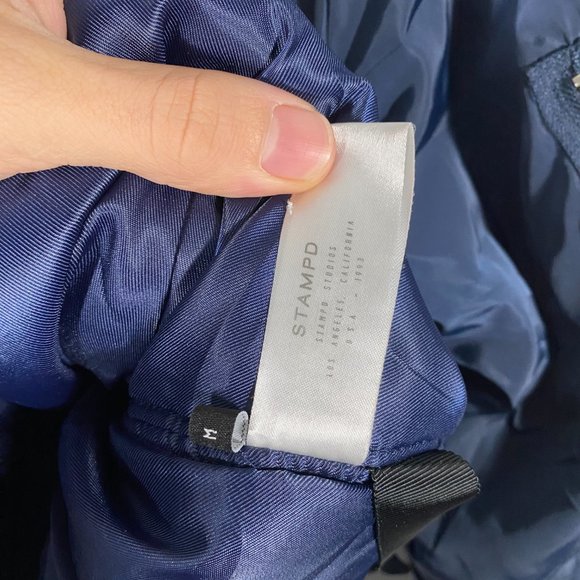 Stampd LA Navy Bondage Bomber Size M - Picture 7 of 8